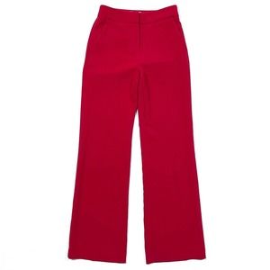 H&M Red High Rise Trousers